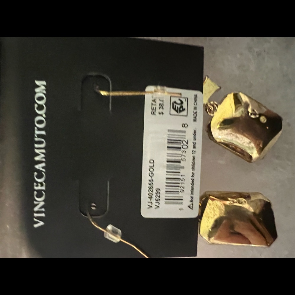 Vince Camuto Dream in Green Goldtone & Crystal Drop Earrings - Picture 4 of 4